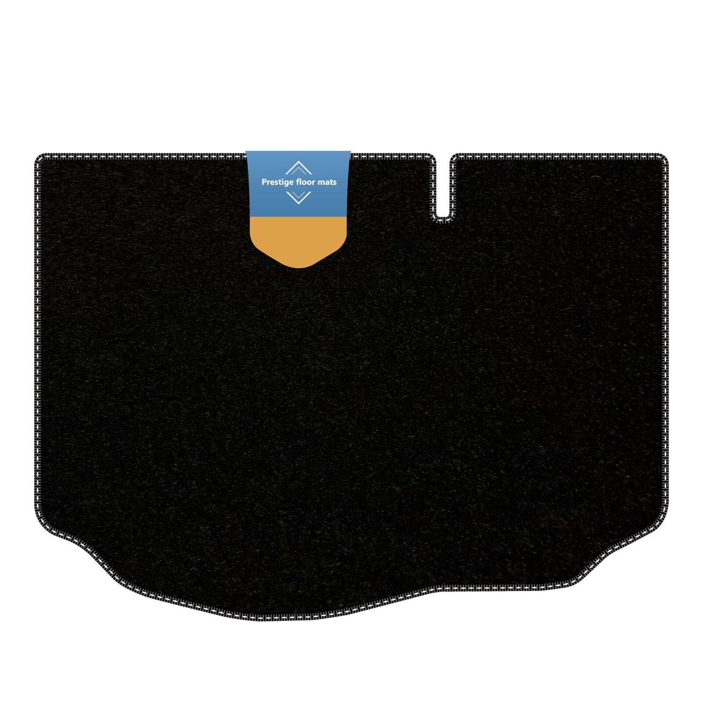 Fits Ford Fiesta MK-8 2017 On Boot Mat Black Carpet with Coloured Stitch Edge