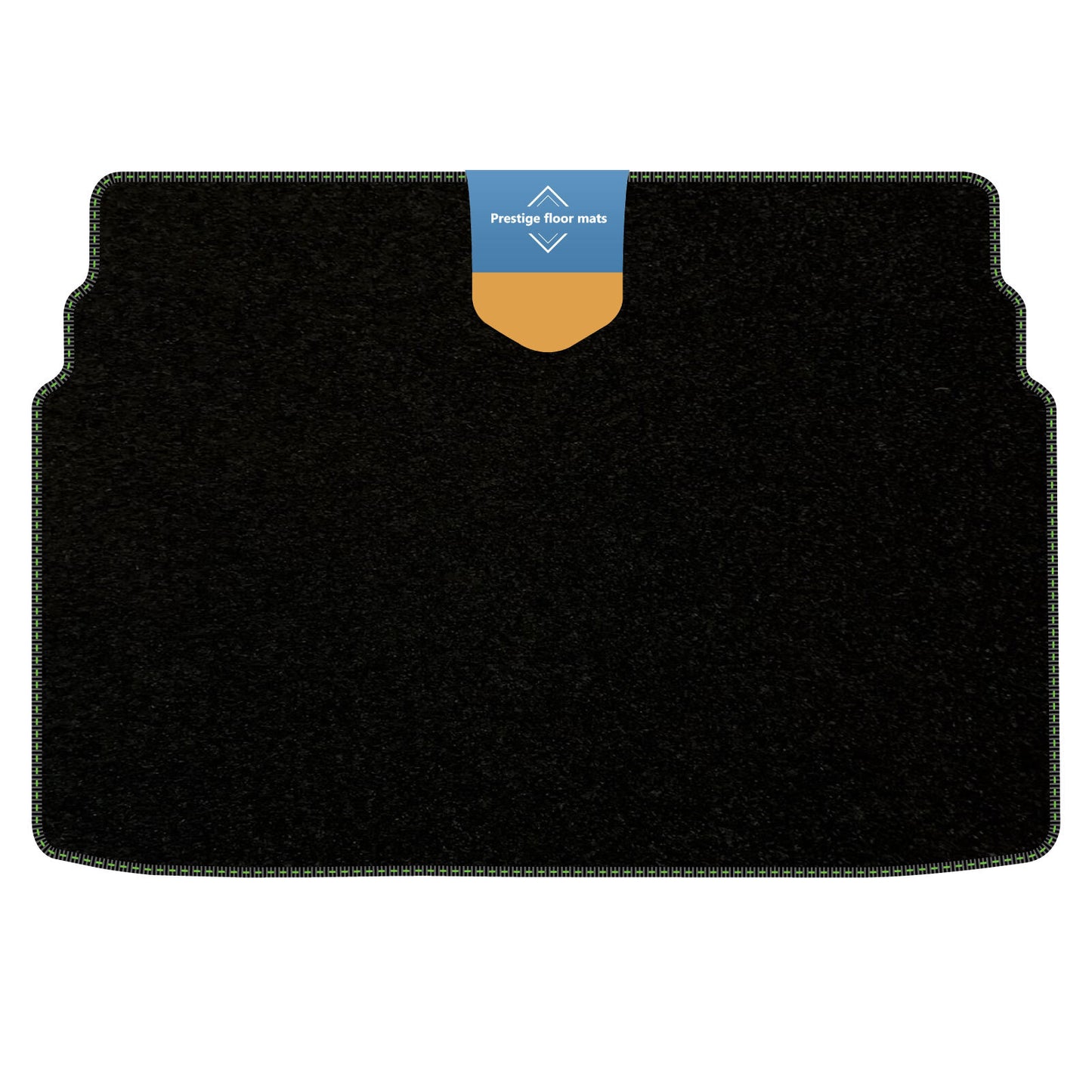 Fits Vauxhall Crossland 2017 On Boot Mat Black Carpet with Coloured Stitch Edge