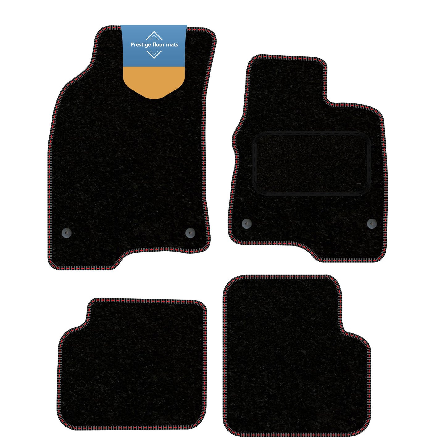 Fits Fiat Panda Mild Hybrid 2020 on Black Carpet with Coloured Stitch Edge