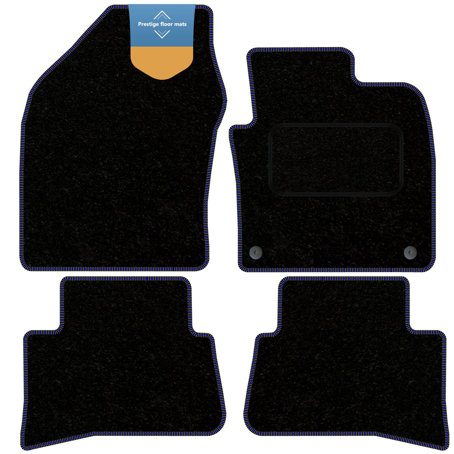 Fits Toyota C-HR CHR 2017 On Black Carpet with Coloured Stitch Edge