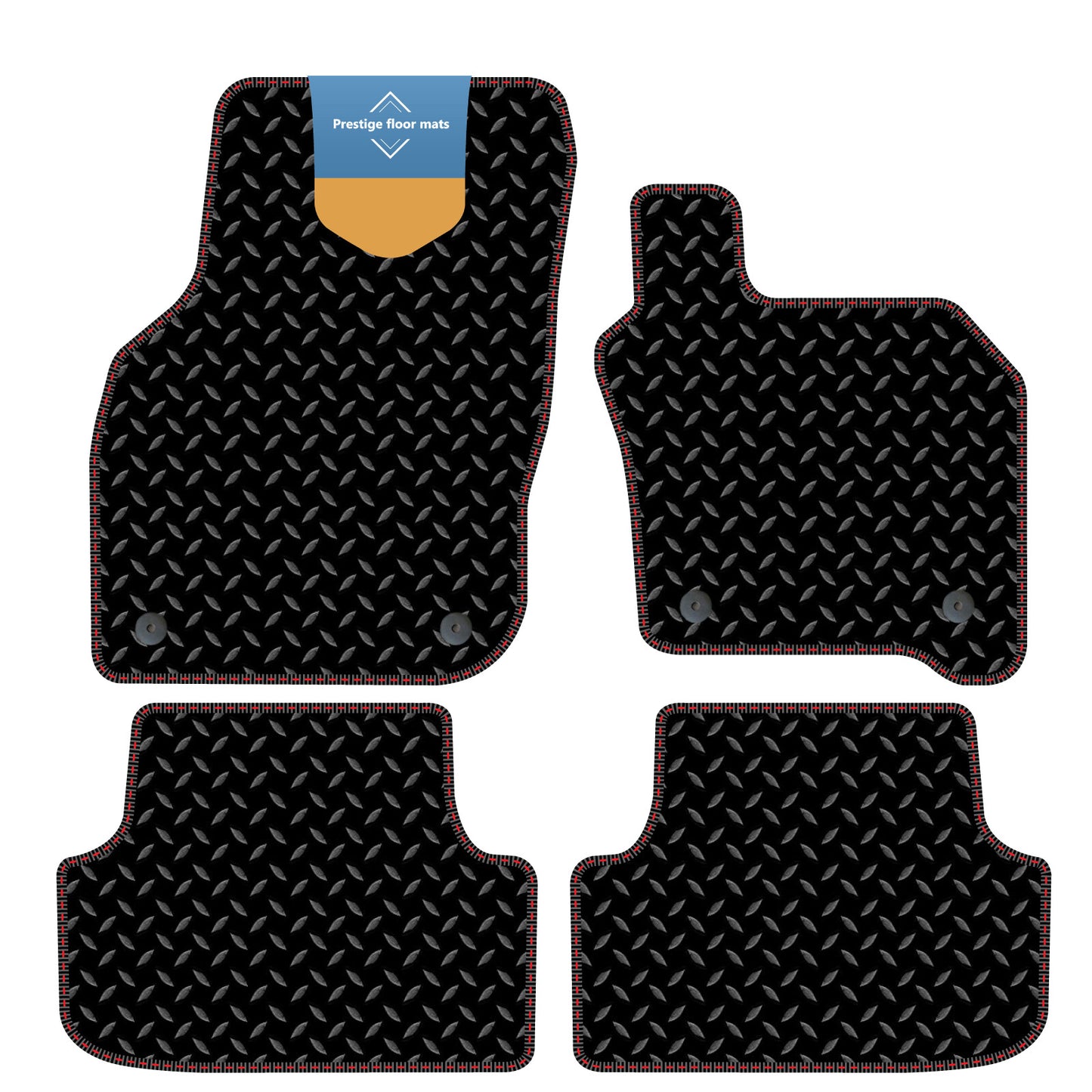 Fits Audi A3 MHEV E TRON G TRON 2020 on 3mm Rubber with Coloured Stitch Edge