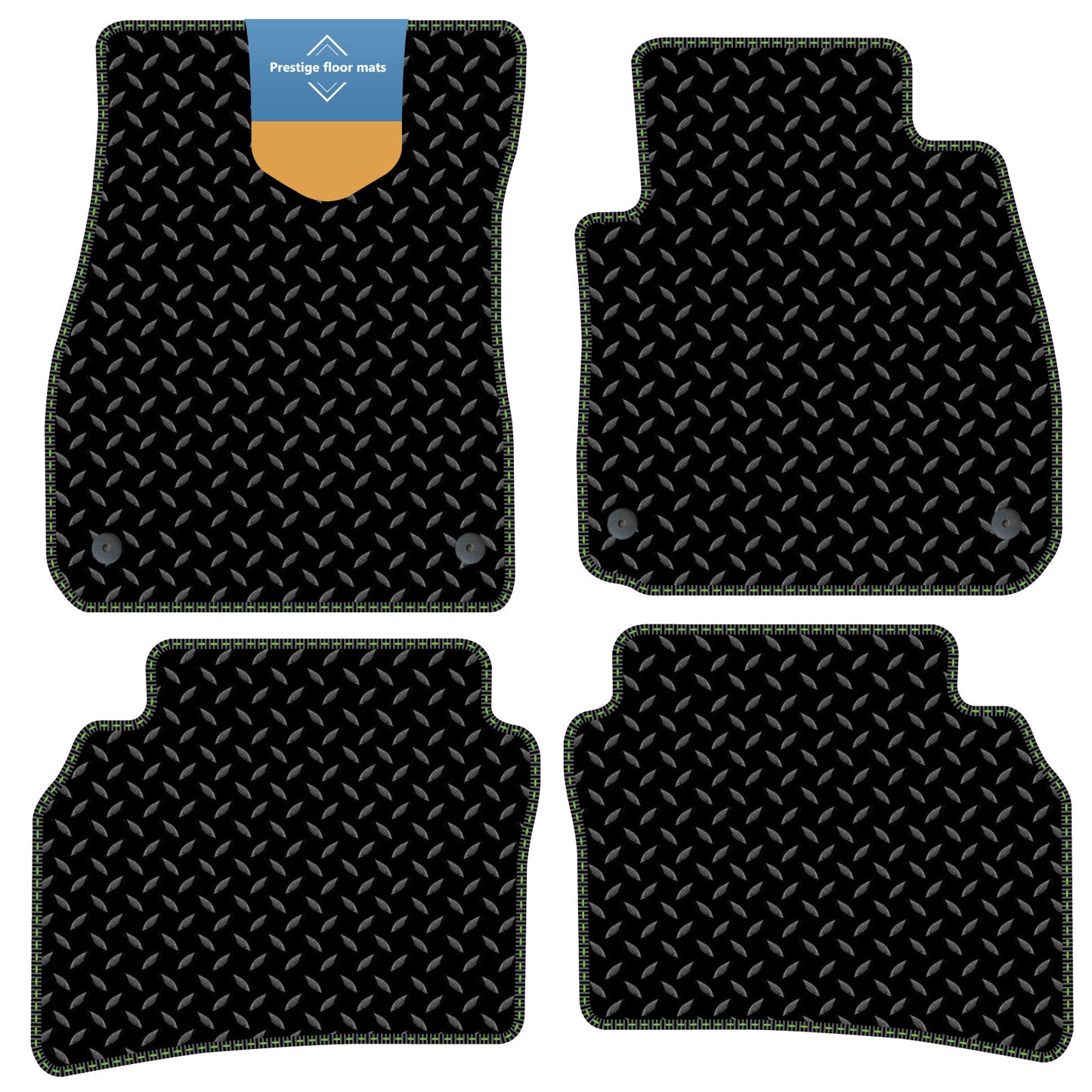 Fits Vauxhall Insignia 2017 On Black 3mm Rubber with Coloured Stitch Edge