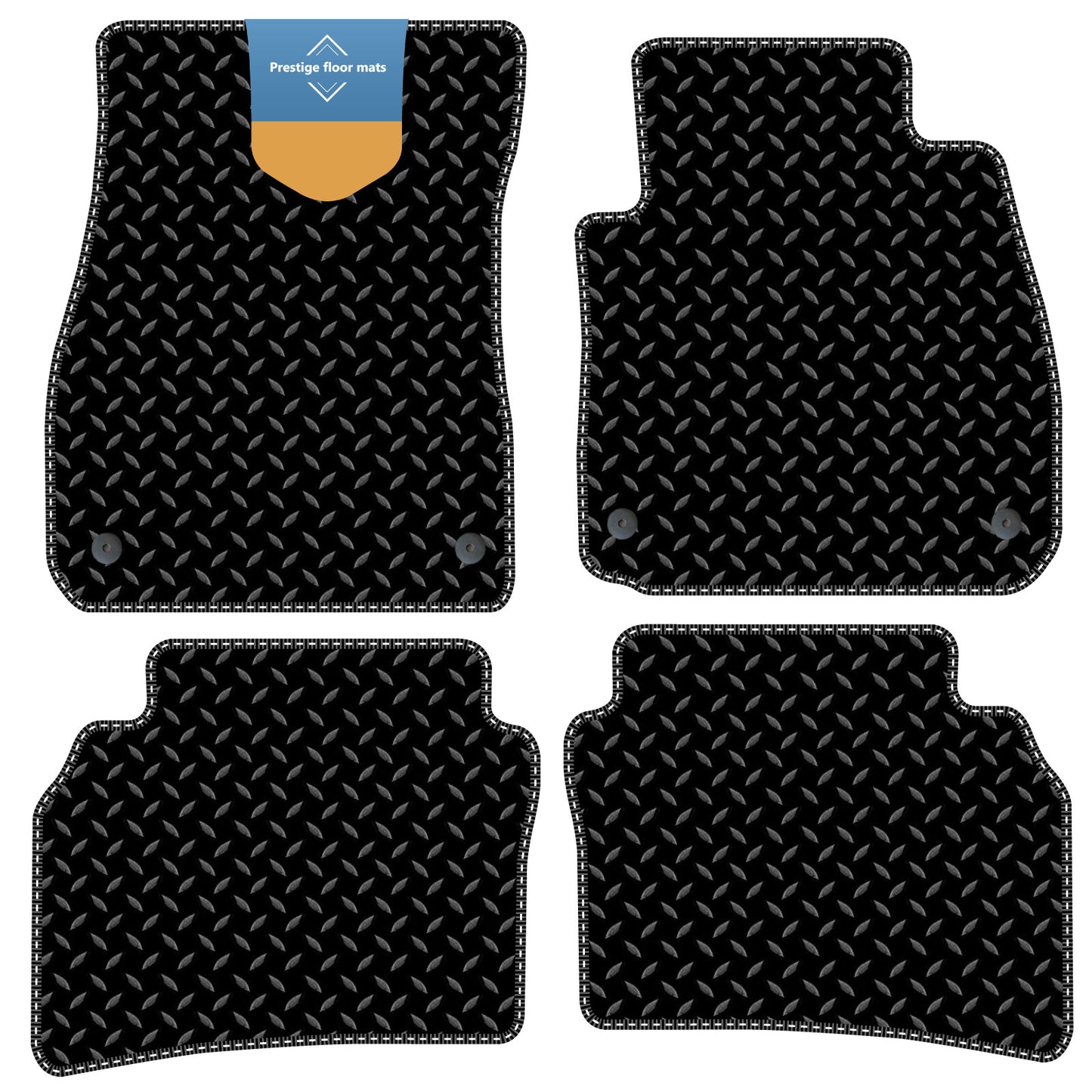 Fits Vauxhall Insignia 2017 On Black 3mm Rubber with Coloured Stitch Edge