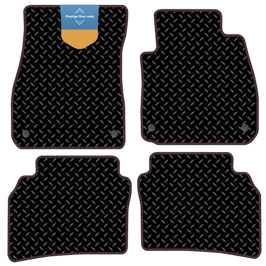 Fits Vauxhall Insignia 2017 On Black 3mm Rubber with Coloured Stitch Edge