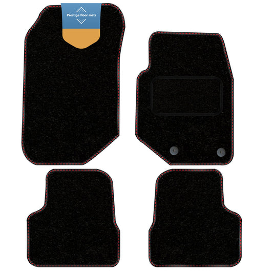 Fits Vauxhall Mokka 2021 On Black Carpet with Coloured Stitch Edge