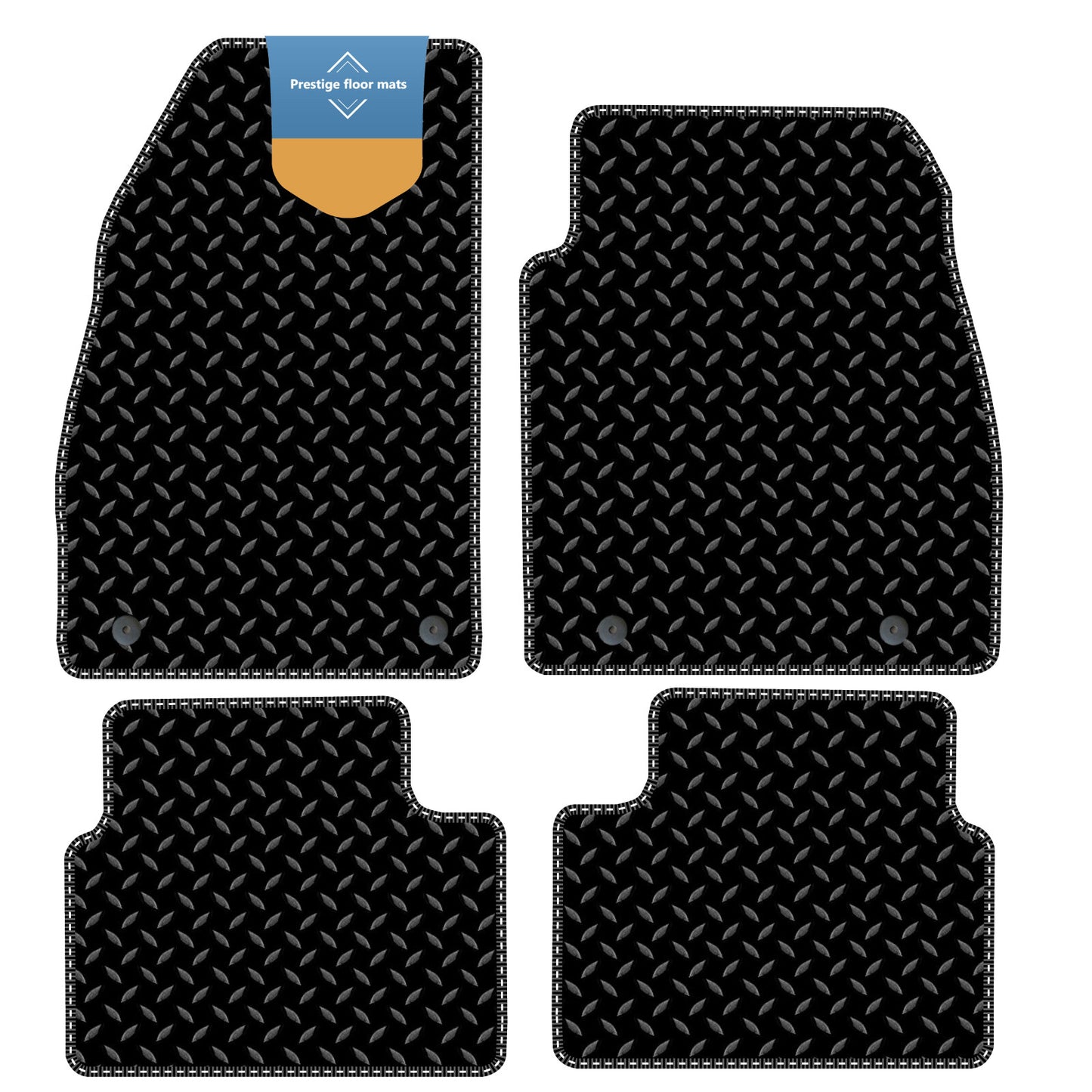 Fits Vauxhall Insignia 2008-2013 Black 3mm Rubber with Coloured Stitch Edge