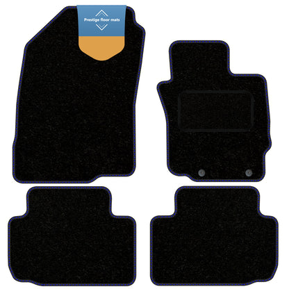 Fits Mitsubishi Eclipse Cross Auto 2018- Black Carpet with Coloured Stitch Edge