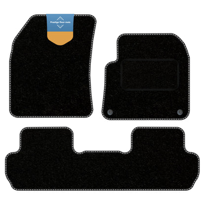 Fits Peugeot 3008 2017 On Black Carpet with Coloured Stitch Edge