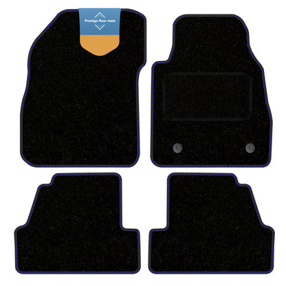 Fits Vauxhall Mokka 2012-2020 RHD Black Carpet with Coloured Stitch Edge