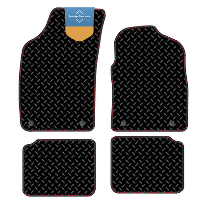 Fits Fiat 500 Hybrid 2020 on Black 3mm Rubber with Coloured Stitch Edge