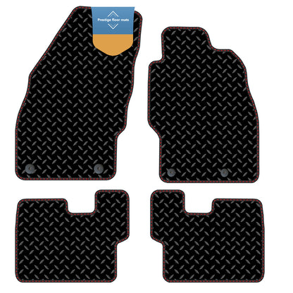 Fits Vauxhall Corsa D 2007-2014 Black 3mm Rubber with Coloured Stitch Edge