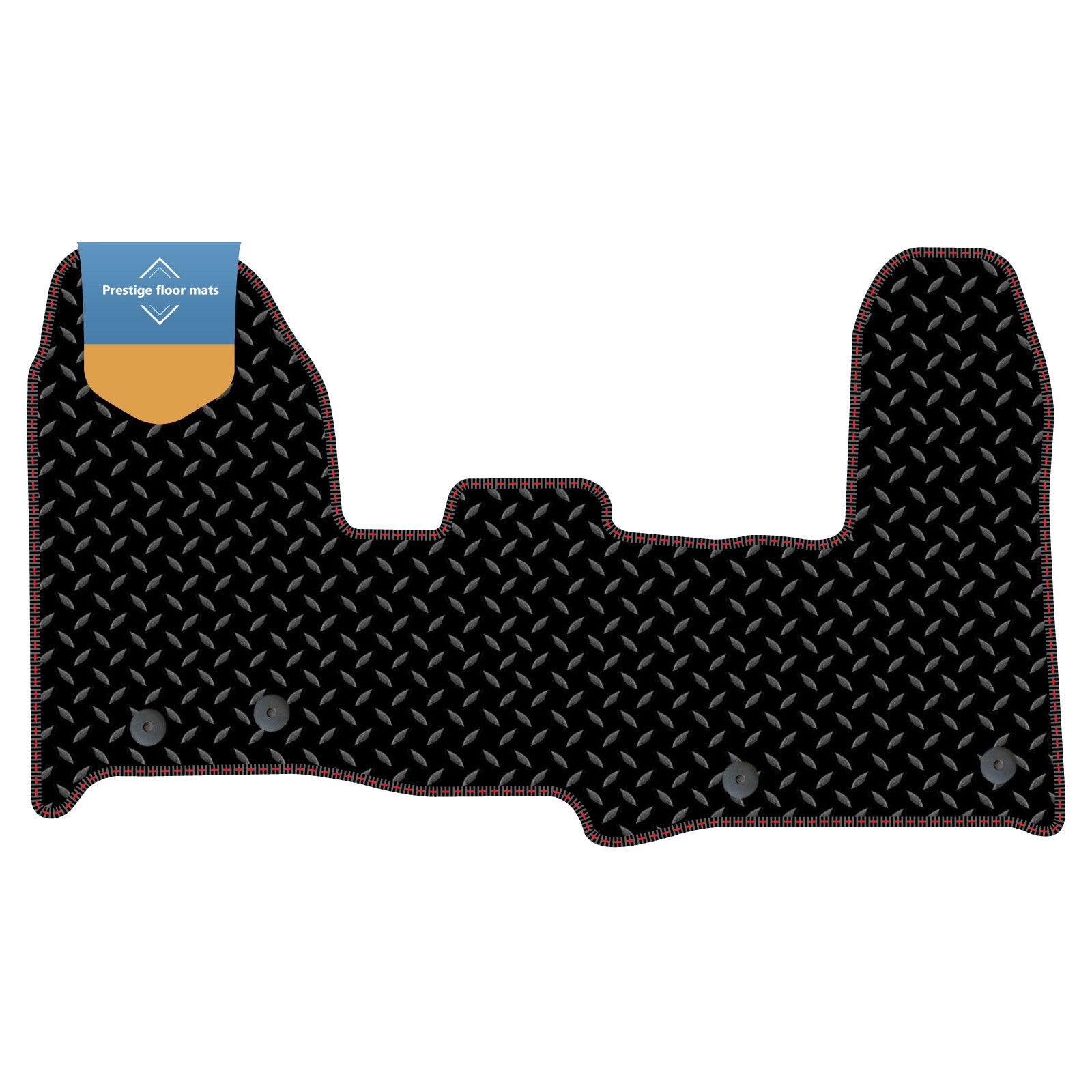 Fits Ford Transit Custom 2018 on Auto Black 3mm Rubber with Coloured Stitch Ed