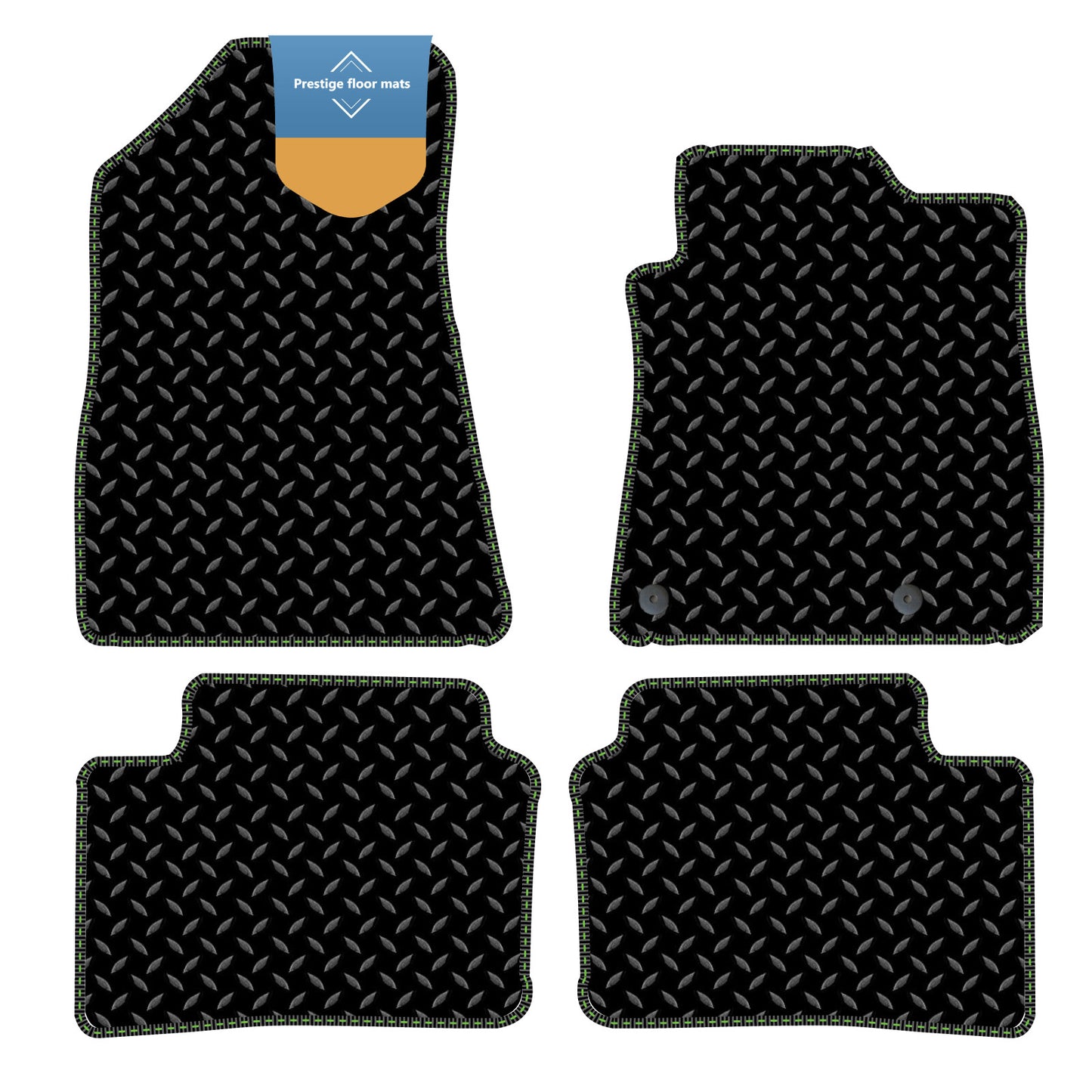 Fits Kia Niro EV Electric 2022 On Black 3mm Rubber with Coloured Stitch Edge