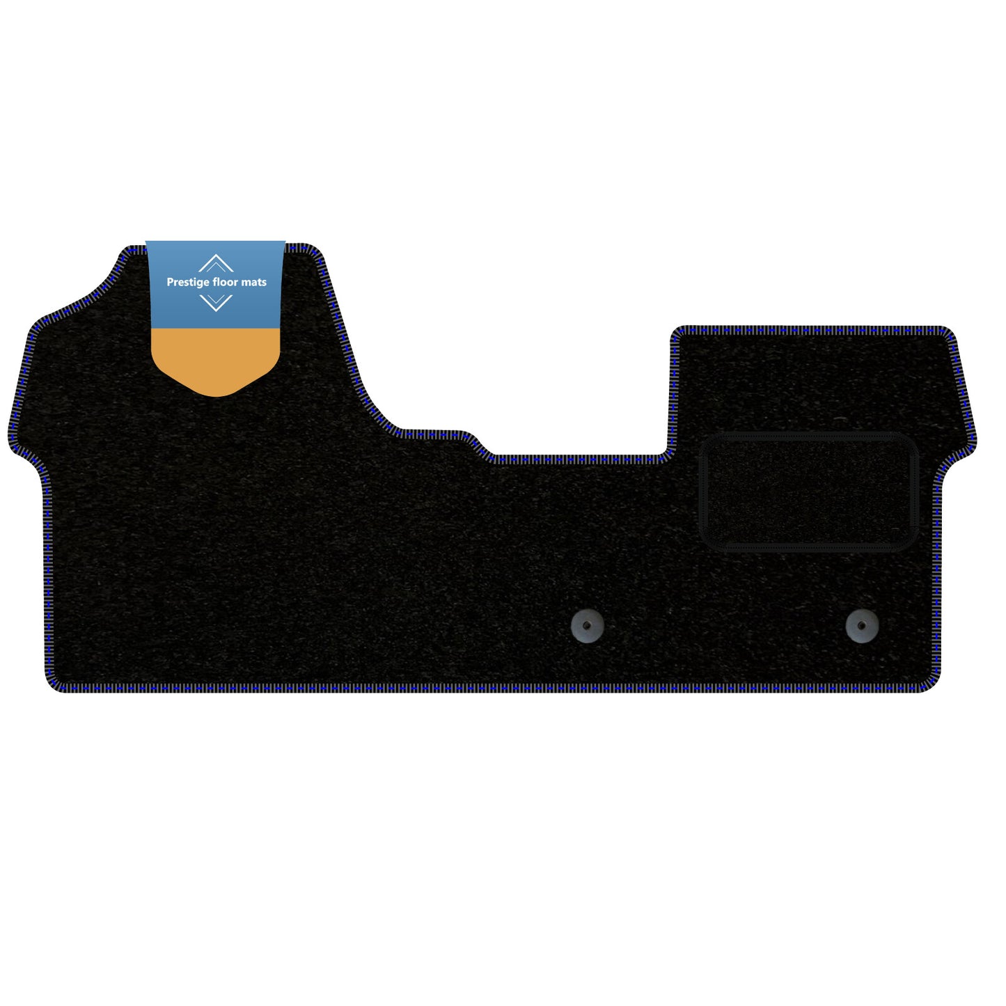 Fits Citroen Dispatch 2016 On 1 Piece Black Carpet with Coloured Stitch Edge