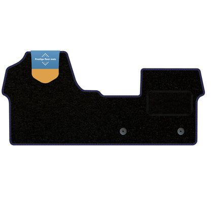 Fits Citroen Dispatch 2016 On 1 Piece Black Carpet with Coloured Stitch Edge