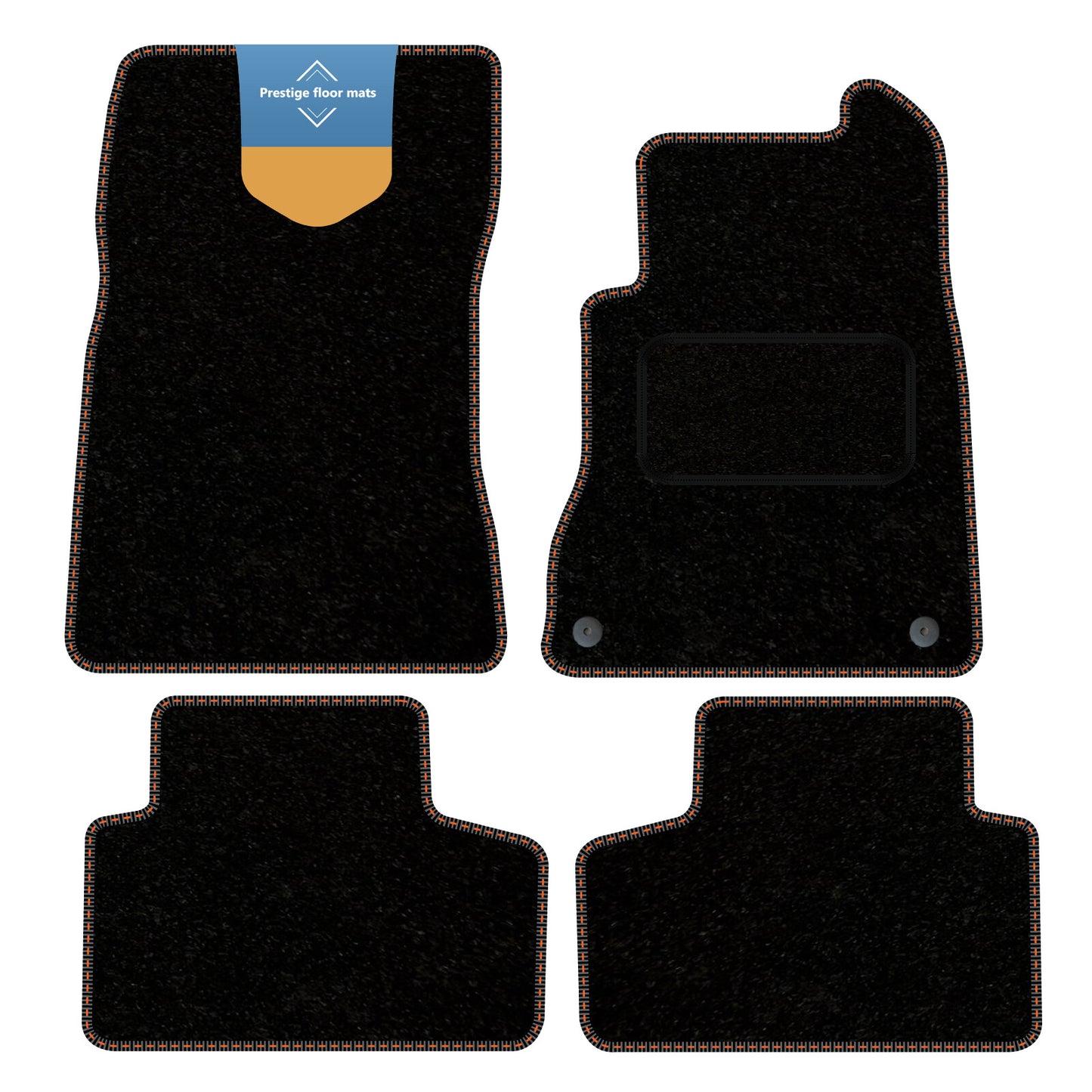 Fits Mercedes Benz GLB 2021 on Black Carpet with Coloured Stitch Edge