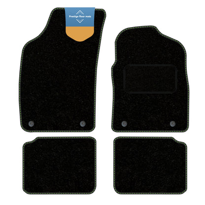 Fits Fiat 500 Hybrid 2020 on Black Carpet with Coloured Stitch Edge