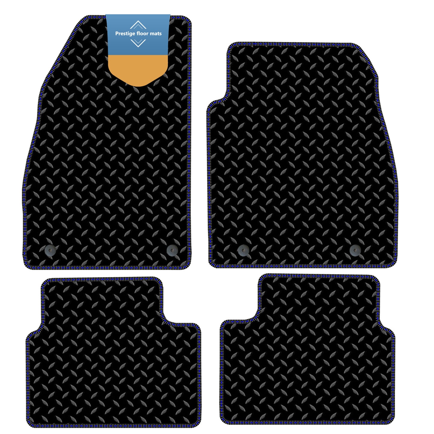 Fits Vauxhall Insignia 2008-2013 Black 3mm Rubber with Coloured Stitch Edge