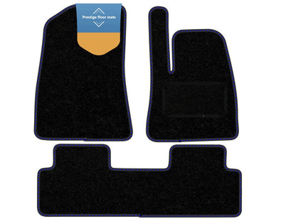 Fits Tesla Model 3 2017-2020 Black Carpet with Coloured Stitch Edge