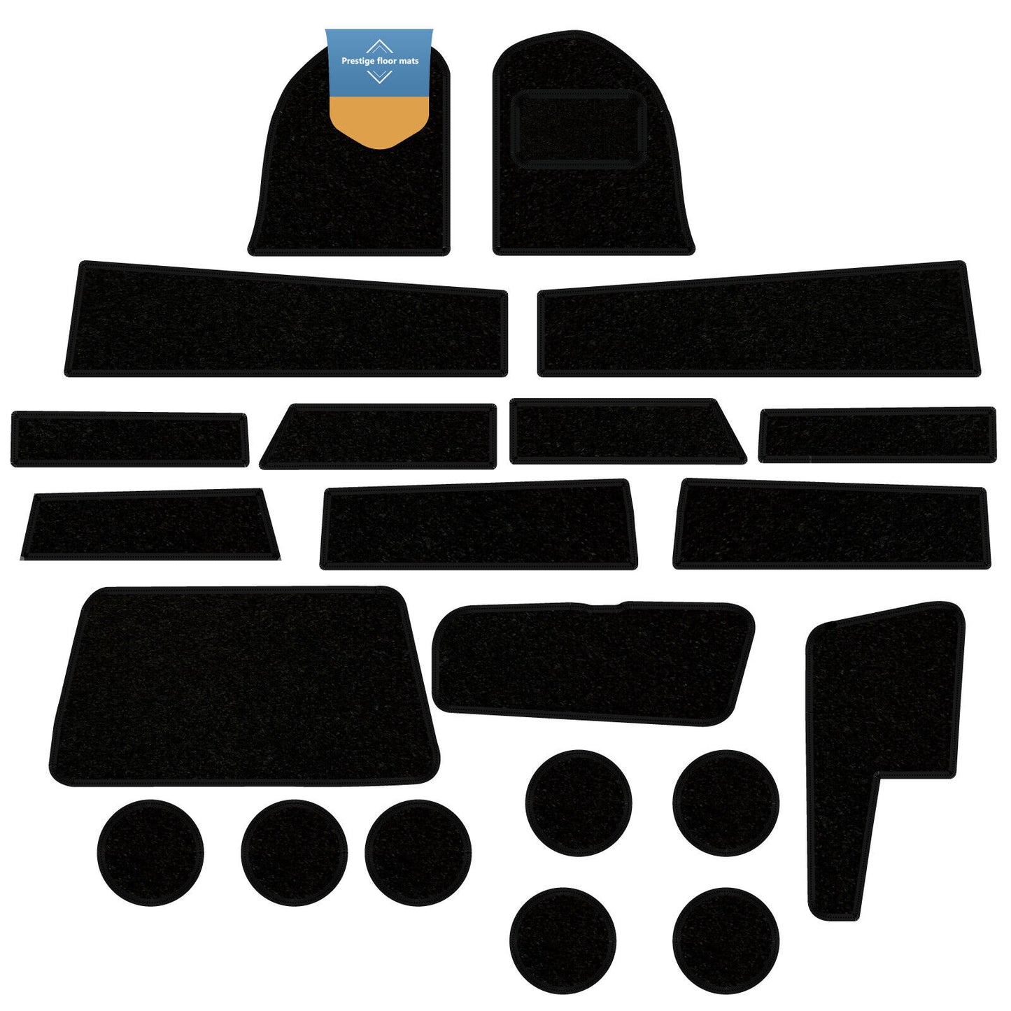 Fits Ford Transit Custom Dash and Door Pocket 2019-2023 Tailored Mat Set