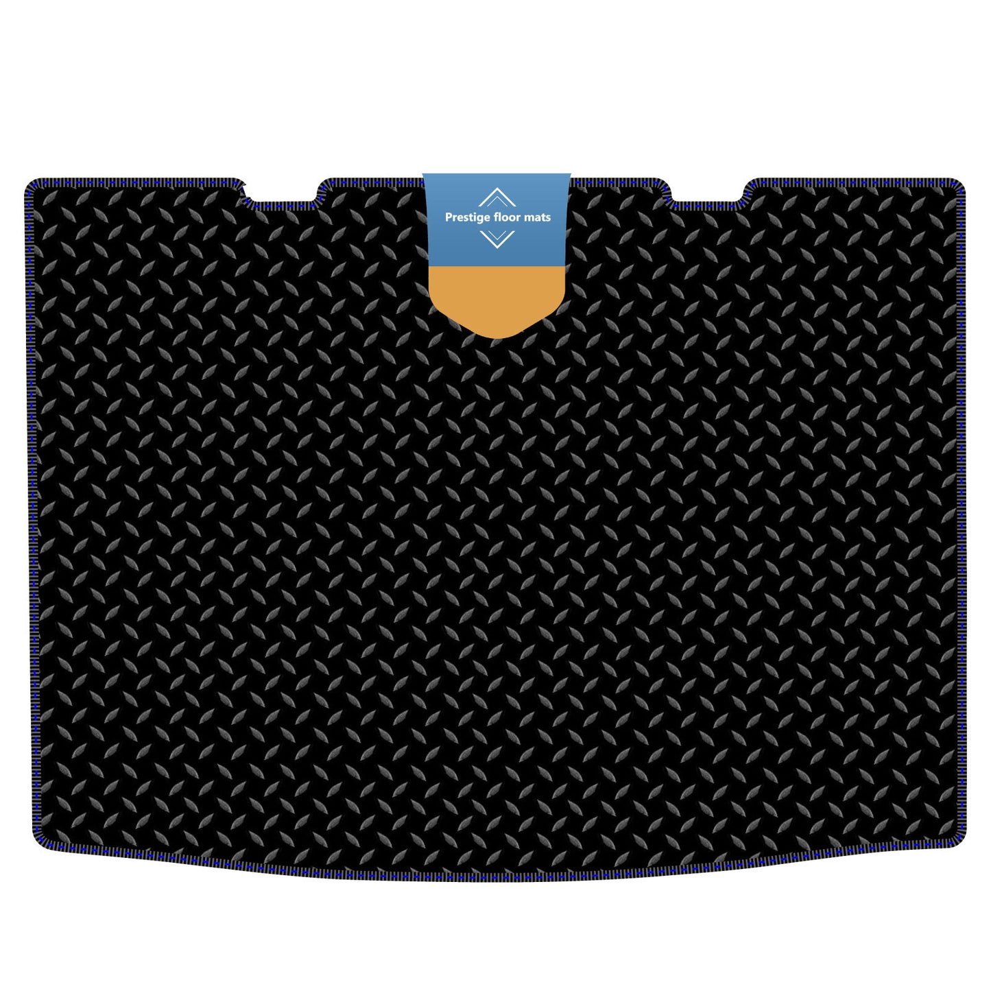 Fits Volkswagen Up 2012 On Boot Mat in 3mm Rubber with Coloured Stitch Edge