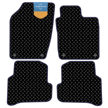 Fits Black Skoda Fabia 2015-2022 3mm Rubber with Coloured Stitch Edge