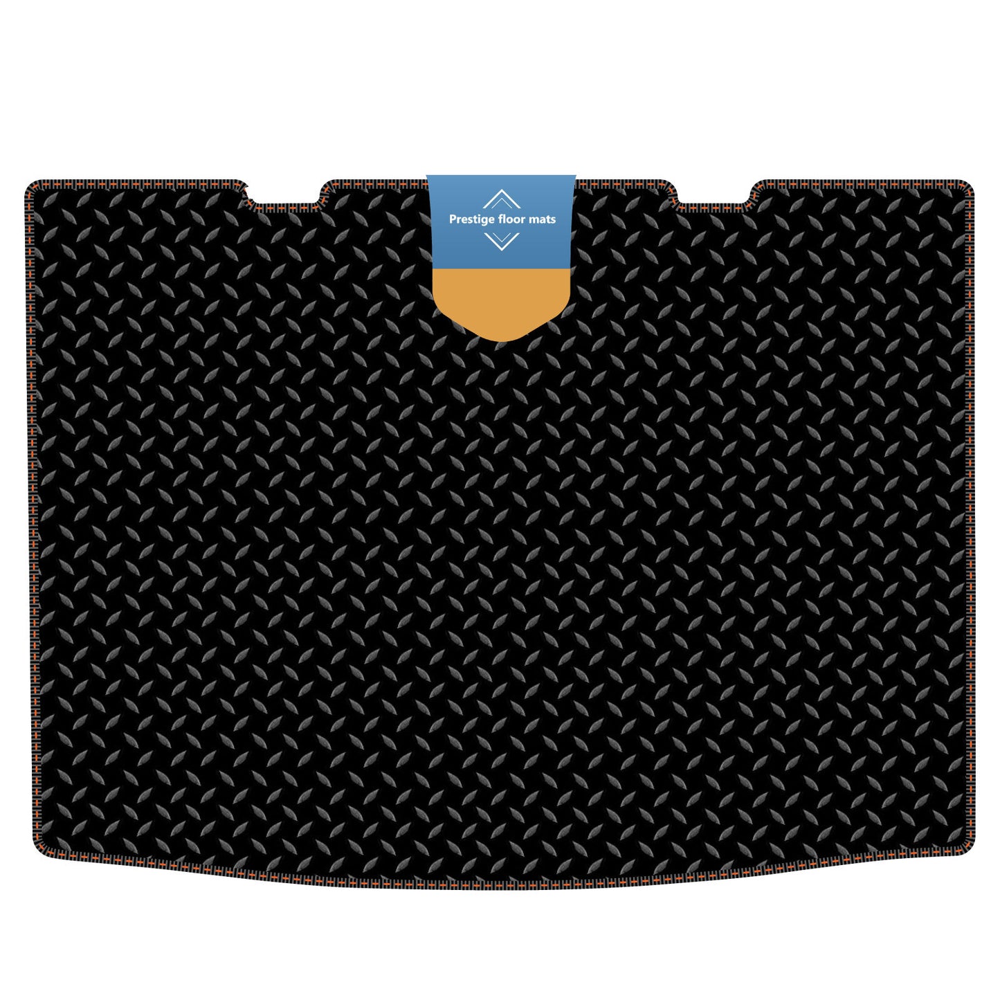 Fits Volkswagen Up 2012 On Boot Mat in 3mm Rubber with Coloured Stitch Edge