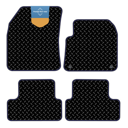 Fits Vauxhall Grandland X 2017 On Black 3mm Rubber with Coloured Stitch Edge