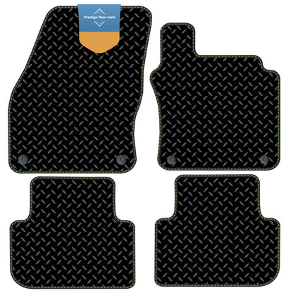 Fits Volkswagen Tiguan 2016 On  Black 3mm Rubber with Coloured Stitch Edge