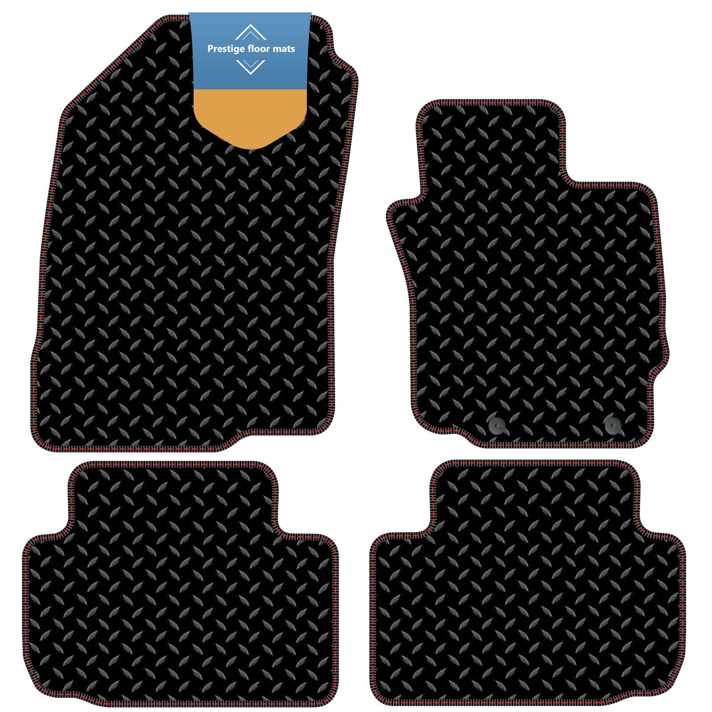 Fits Mitsubishi Eclipse Cross 2018 on Black 3mm Rubber with Coloured Stitch Ed