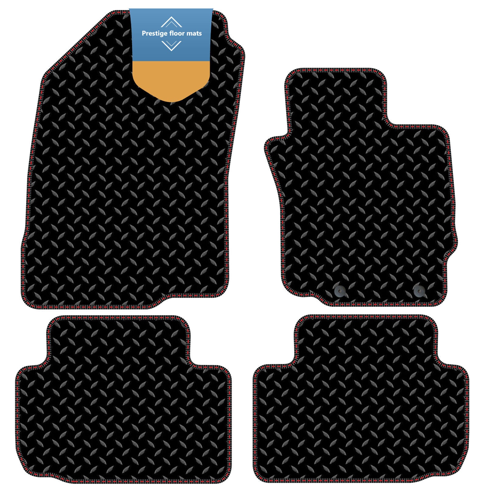 Fits Mitsubishi Eclipse Cross 2018 on Black 3mm Rubber with Coloured Stitch Ed