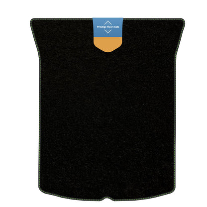 Fits Tesla 3 2017 on Boot Mat Black Carpet with Coloured Stitch Edge