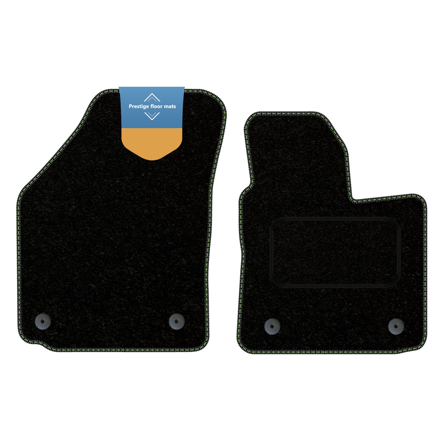Fits Volkswagen Caddy 2004-2020 Black Carpet with Coloured Stitch Edge