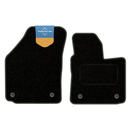 Fits Volkswagen Caddy 2004-2020 Black Carpet with Coloured Stitch Edge