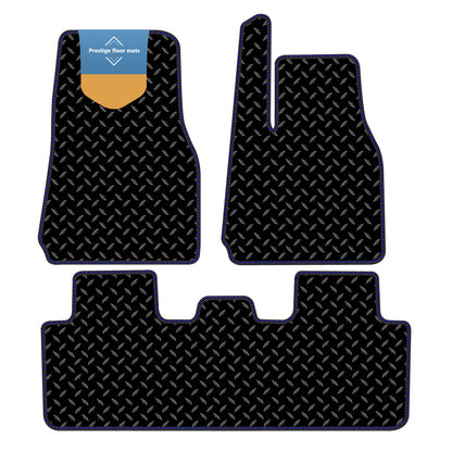 Fits Tesla Model Y 2022 on Black 3mm Rubber with Coloured Stitch Edge