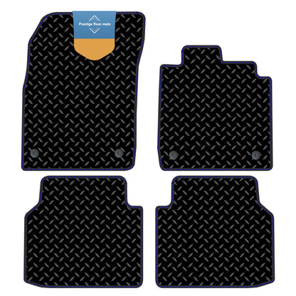 Fits Volkswagen ID.4 2021 on Black 3mm Rubber with Coloured Stitch Edge