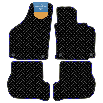 Fits Volkswagen Golf 5 2004-2007 Black 3mm Rubber with Coloured Stitch Edge