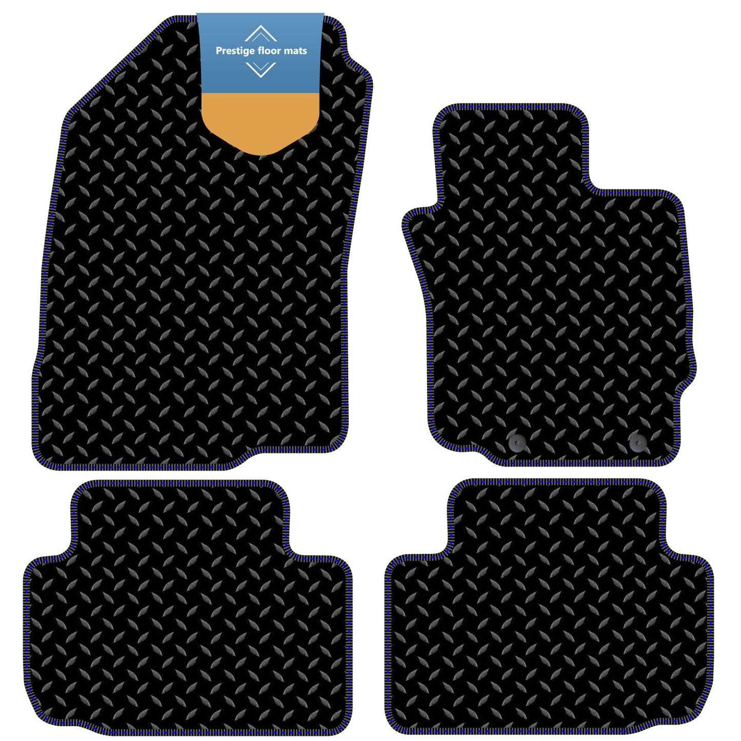 Fits Mitsubishi Eclipse Cross 2018 on Black 3mm Rubber with Coloured Stitch Edge