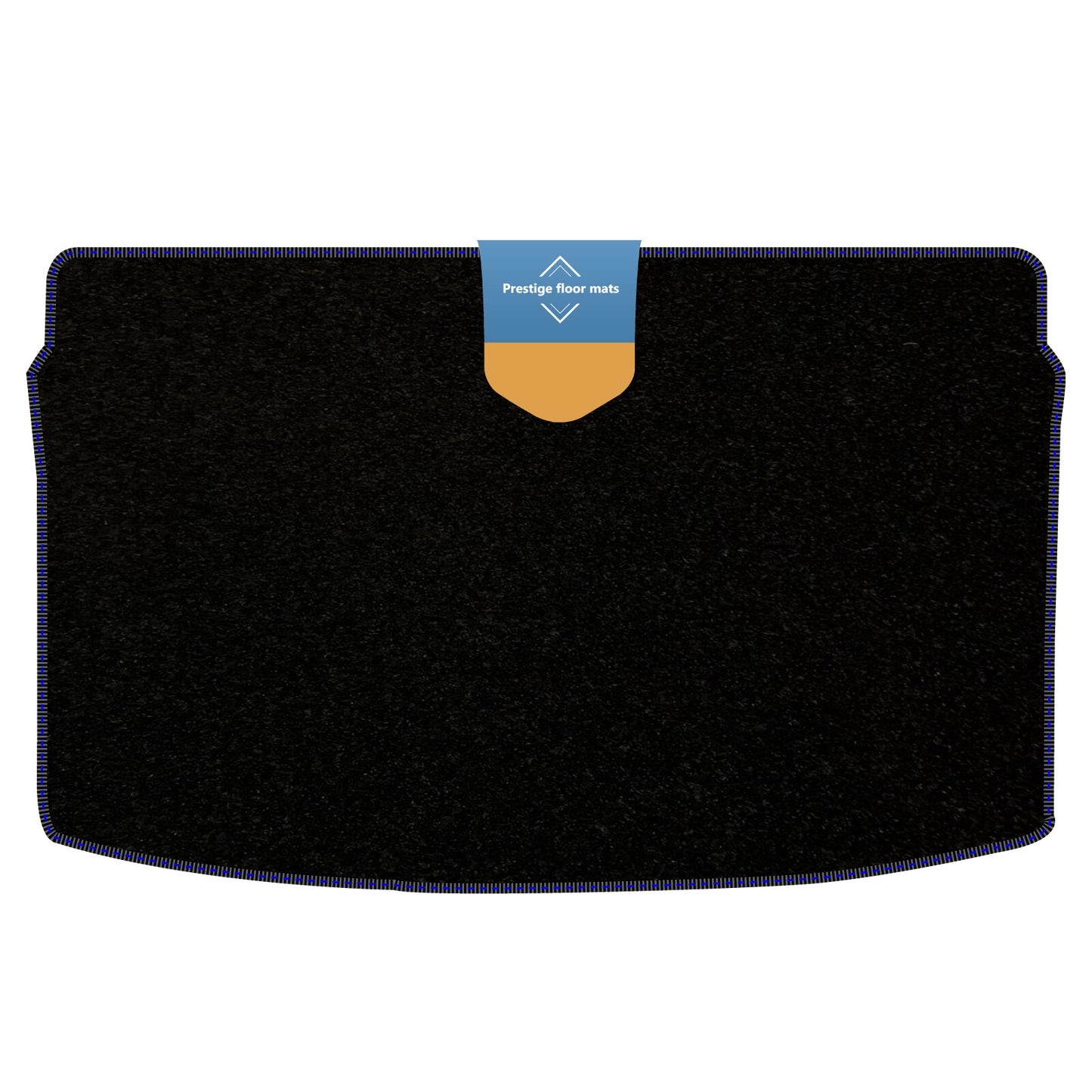 Fits Audi A1 2019 on Upper Boot Mat Black Carpet with Coloured Stitch Edge