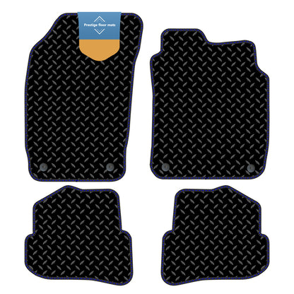 Fits Audi A1 2010-2018 Black 3mm Rubber with Coloured Stitch Edge