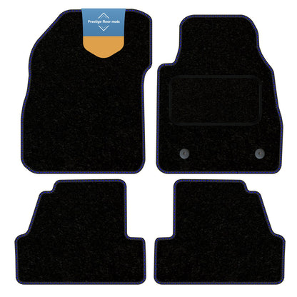 Fits Vauxhall Mokka 2012-2020 RHD Black Carpet with Coloured Stitch Edge