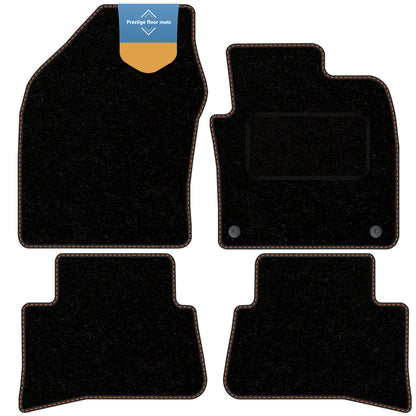 Fits Toyota C-HR CHR 2017 On Black Carpet with Coloured Stitch Edge