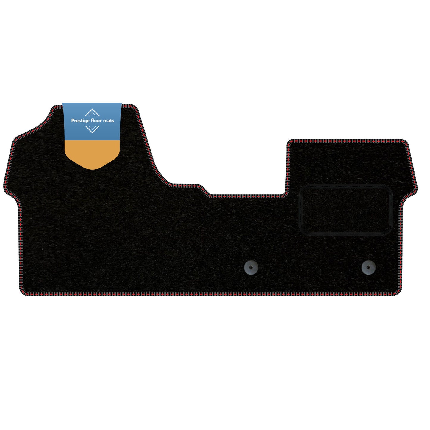 Fits Citroen Dispatch 2016 On 1 Piece Black Carpet with Coloured Stitch Edge