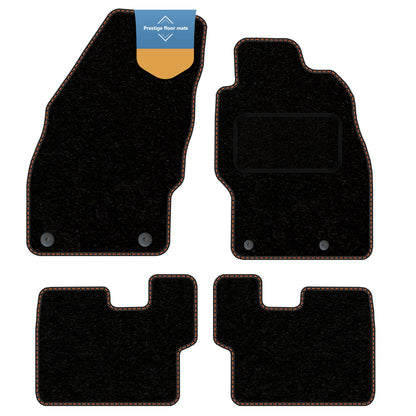 Fits Vauxhall Corsa D 2007-2014  Black Carpet with Coloured Stitch Edge