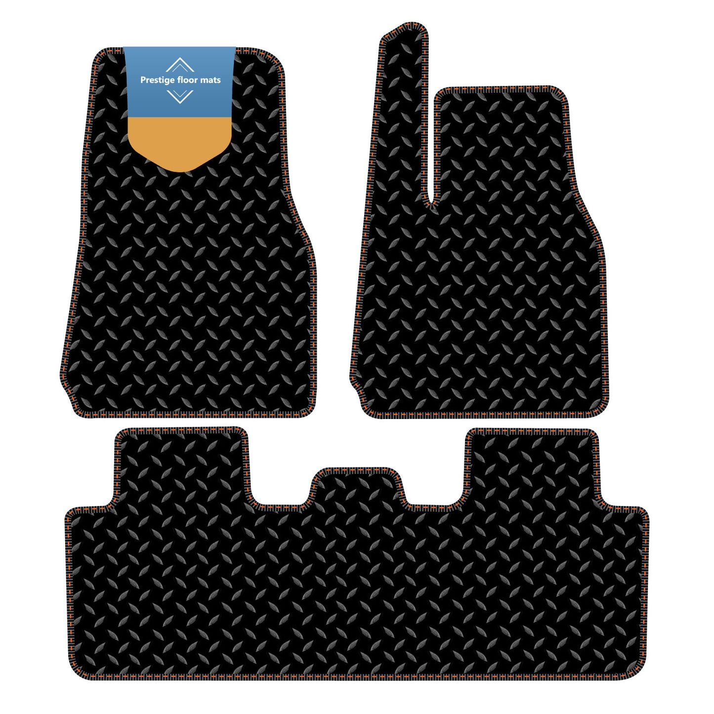 Fits Tesla Model Y 2022 on Black 3mm Rubber with Coloured Stitch Edge