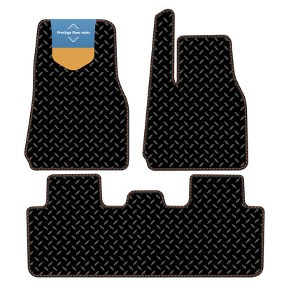 Fits Tesla Model Y 2022 on Black 3mm Rubber with Coloured Stitch Edge