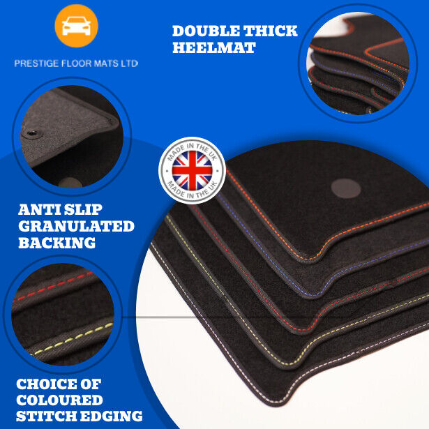 Fits BENTLEY CONTINENTAL GT 2003-2010 with clips in Fully Tailored Floor Mat Set