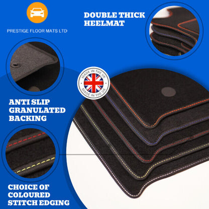 Fits BENTLEY CONTINENTAL GT 2003-2010 with clips in Fully Tailored Floor Mat Set