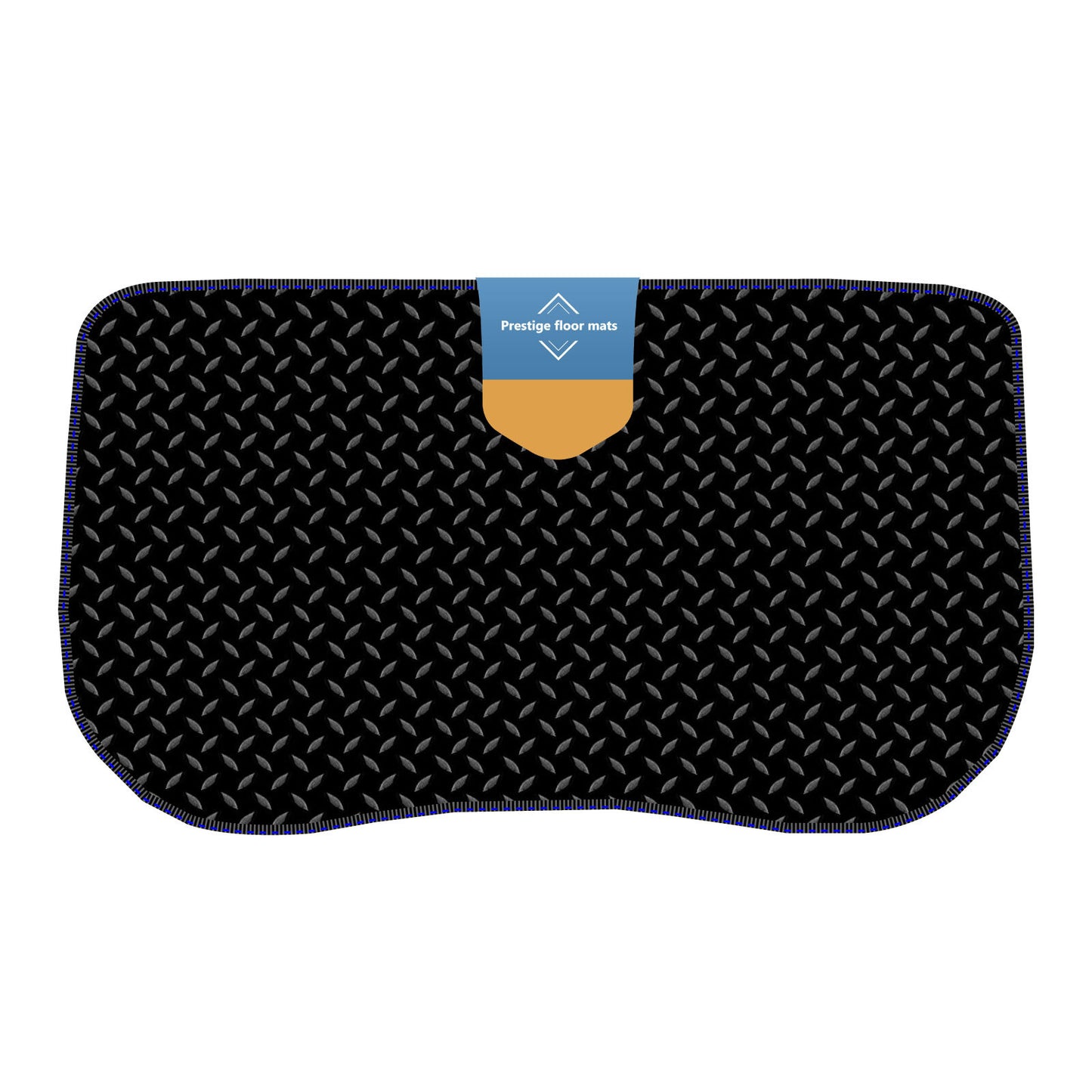 Fits Tesla 3 Trunk Mat 2017-2019 Black 3mm Rubber with Coloured Stitch Edge