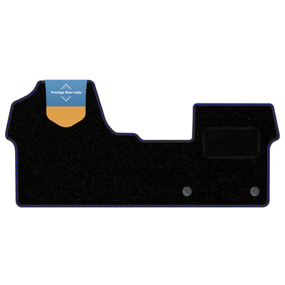 Fits Peugeot Expert Van 1 Piece 2016 On Black Carpet with Coloured Stitch Edge